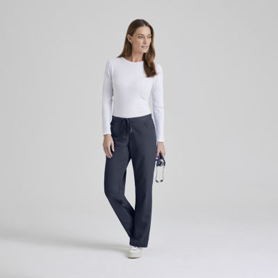 Grey's Anatomy™ by Barco Classic 4232 Riley 5-Pocket Mid-Rise Flare Leg Womens Petite Moisture Wicking Scrub Pant