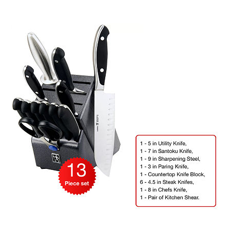 Henckels International Forged Synergy 13-pc. Knife Block Set, One Size, Black