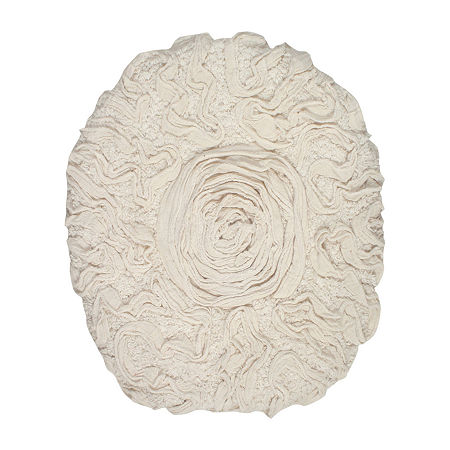 Home Weavers Inc Bellflower Lid Cover In White