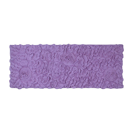 Home Weavers Inc Bellflower Quick Dry 21x54 Inch Bath Rug In Purple