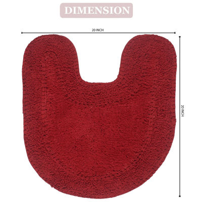 Home Weavers Inc Double Ruffle Quick Dry 20X20 Inch Bath Rug