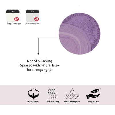 Home Weavers Inc Double Ruffle Quick Dry 21X34 Inch Bath Rug