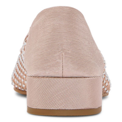 Pop Faris Womens Square Closed Toe Flat Heel Pumps