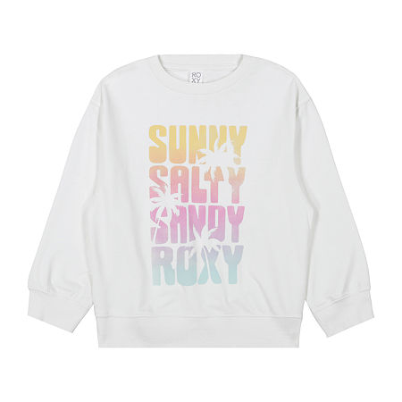 Roxy Big Girls Crew Neck Long Sleeve Sweatshirt, 8-10 (m), Beige