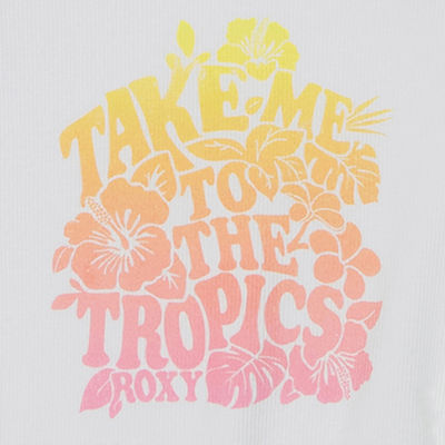 Roxy Big Kid Girls Crew Neck Short Sleeve Oversized Graphic T-Shirt