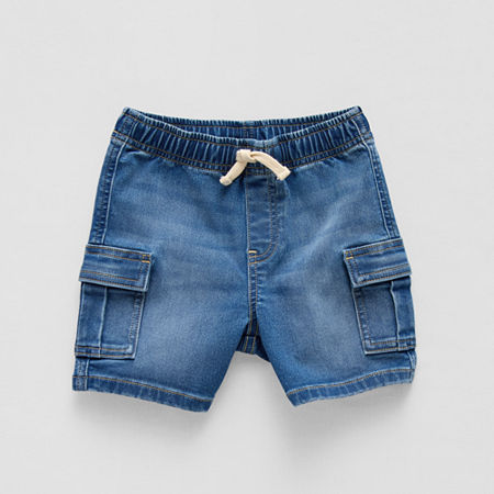 Okie Dokie Toddler & Little Boys Mid Rise Denim Short, 5t, Blue