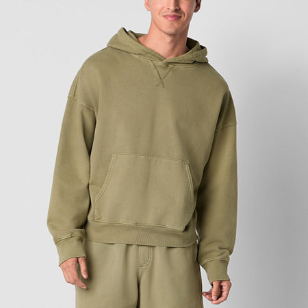 Arizona Mens French Terry Zip-Up Hoodie, Small, Green