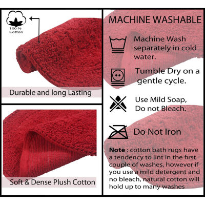 Home Weavers Inc Double Ruffle Quick Dry 21X54 Inch Bath Rug