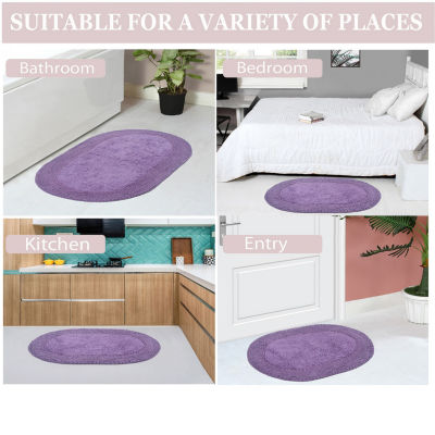 Home Weavers Inc Double Ruffle Quick Dry 24X40 Inch Bath Rug