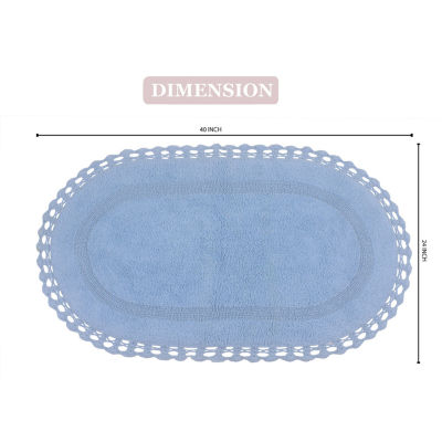 Home Weavers Inc Hampton Crochet Reversible 24X40 Inch Bath Rug