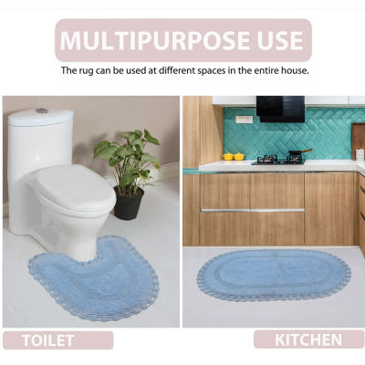 Home Weavers Inc Hampton Crochet Reversible 24X40 Inch Bath Rug