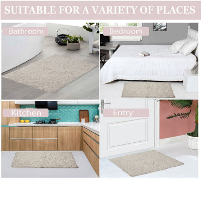 Home Weavers Inc Modesto Heart Bath Rug