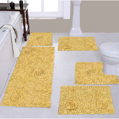 Home Weavers Inc Bellflower 5-pc. Quick Dry Bath Rug Set