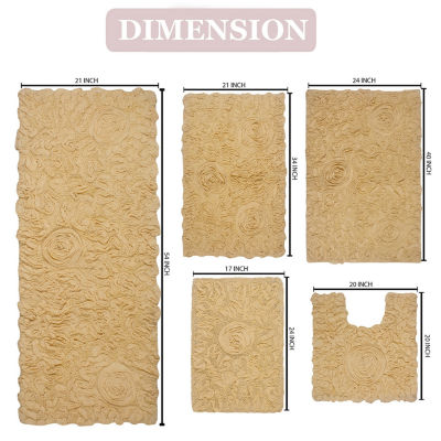 Home Weavers Inc Bellflower 5-pc. Quick Dry Bath Rug Set