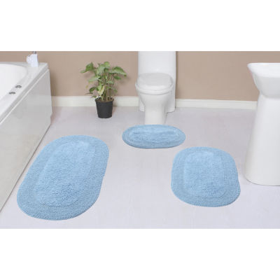 Home Weavers Inc Double Ruffle -pc. Quick Dry Bath Rug Set