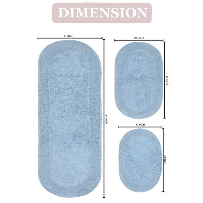 Home Weavers Inc Double Ruffle -pc. Quick Dry Bath Rug Set