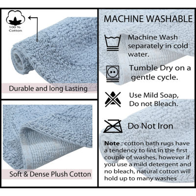 Home Weavers Inc Double Ruffle -pc. Quick Dry Bath Rug Set