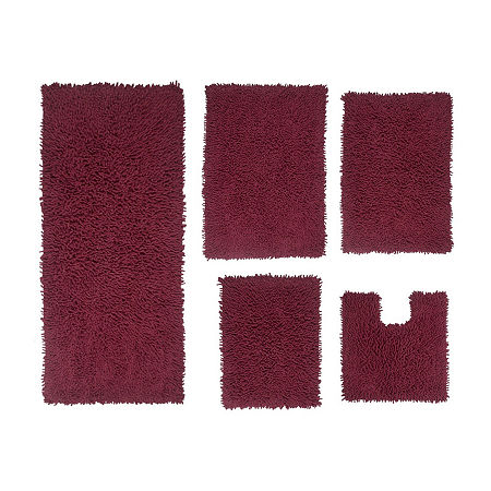Home Weavers Inc Fantasia Quick Dry Bath Rug In Red