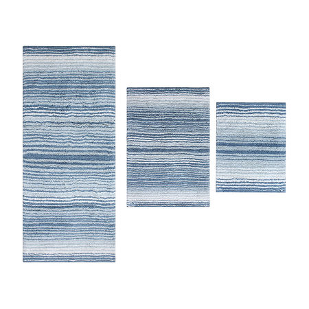 Home Weavers Inc Gradiation Quick Dry Bath Rug In Blue