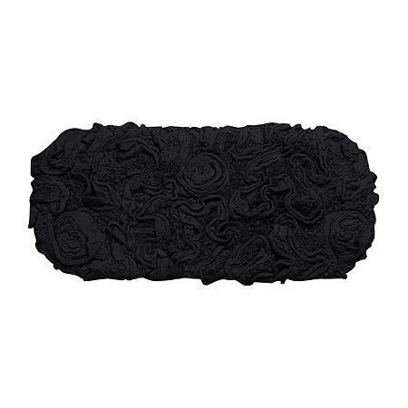 Home Weavers Inc Bell Flower Toilet Tank Cover In Black