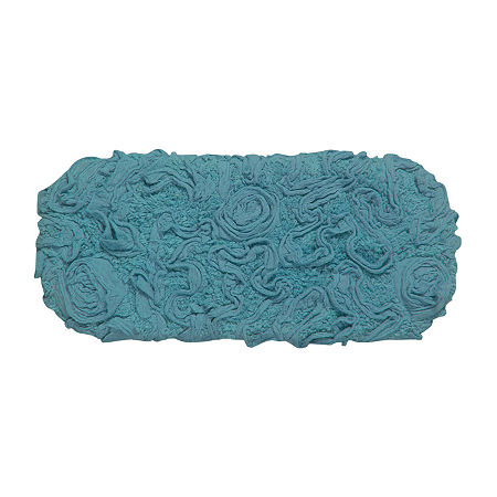 Home Weavers Inc Bell Flower Toilet Tank Cover In Blue