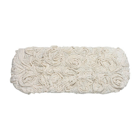 Home Weavers Inc Bell Flower Toilet Tank Cover In White