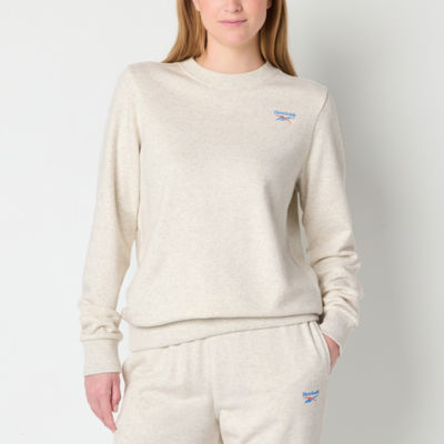 Reebok Womens French Terry Crew Neck Long Sleeve Sweatshirt