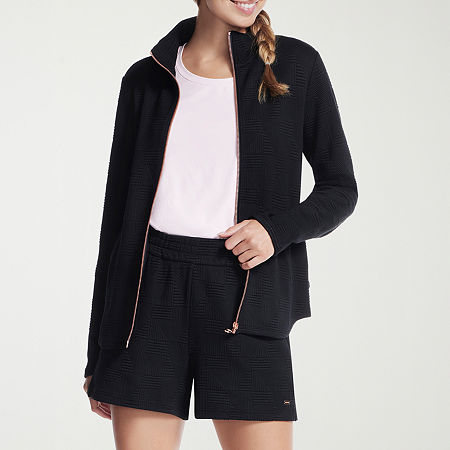 Skechers Womens Midweight Diamond Ottoman Jacket, Large, Black