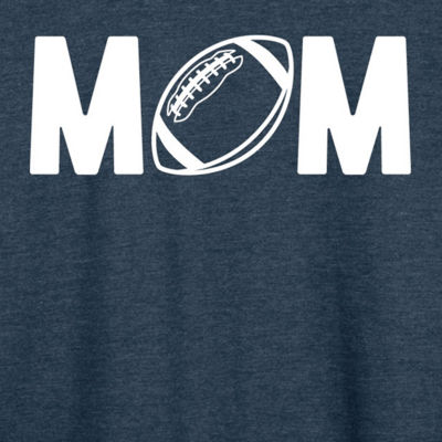 Mom Football Womens Round Neck Long Sleeve Regular Fit Graphic T-Shirt
