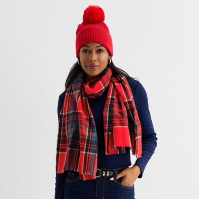 Liz Claiborne Plaid Boxed 2-pc. Cold Weather Set