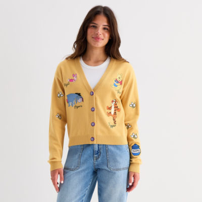 Pooh And Friends Cardigan Womens Long Sleeve Button Winnie The