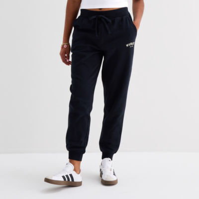 Hurley Womens Juniors Cuffed Mid Rise Knit Jogger Pant