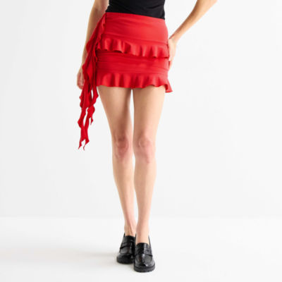 Forever 21 Womens Juniors Low Rise Flared Skirt