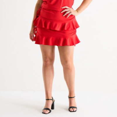 Forever 21 Womens Plus Low Rise Mini Flared Skirt