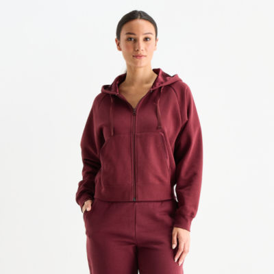 PUMA Womens Long Sleeve Fleece Zipper Active Hoodie