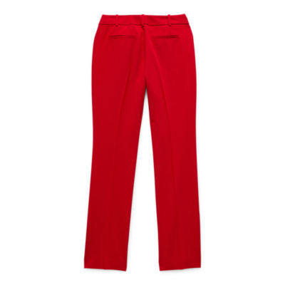 Liz Claiborne Audra Tailored Womens Adaptive Stretch Fabric Easy-on + Easy-off Straight Mid Rise Trouser
