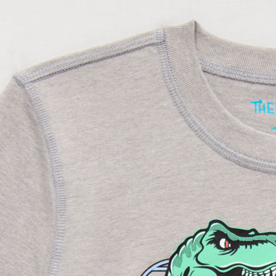 Thereabouts Little & Big Kid Boys Easy-on + Easy-off Sensory Friendly Crew Neck Short Sleeve Adaptive Regular Fit Graphic T-Shirt