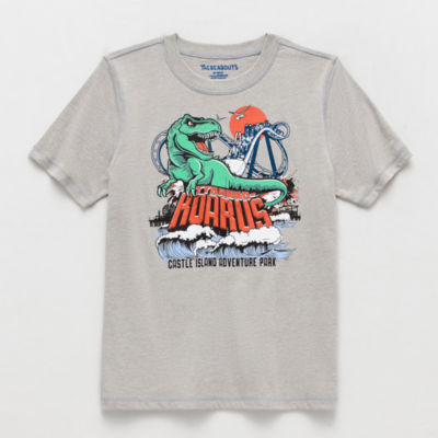 Thereabouts Little & Big Kid Boys Easy-on + Easy-off Sensory Friendly Crew Neck Short Sleeve Adaptive Regular Fit Graphic T-Shirt