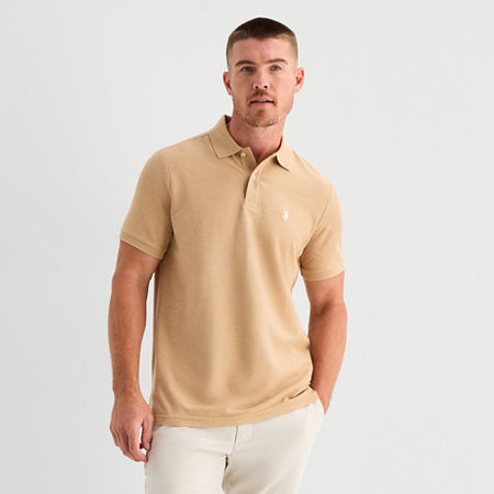 U.S. Polo Assn. Ultimate Pique Mens Classic Fit Short Sleeve Polo Shirt, Small, Brown