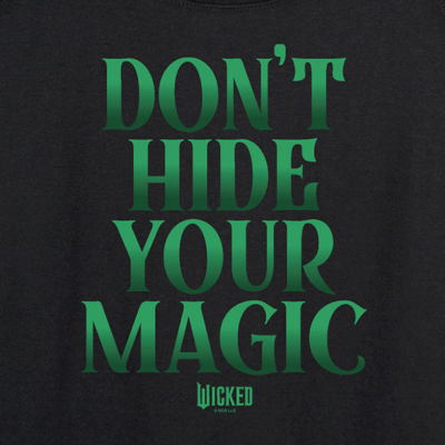 Wicked Magic Womens Round Neck Long Sleeve Regular Fit Wicked Graphic T-Shirt