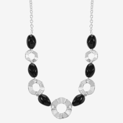 Mixit Silver Tone Womens 17 Inch Collar Necklace