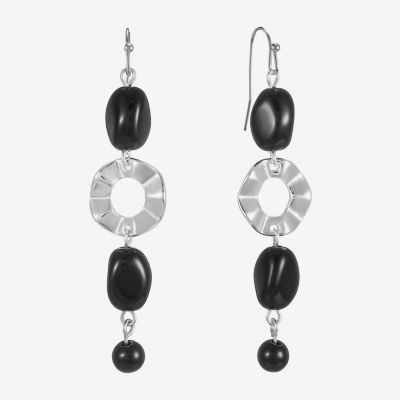 Mixit Silver Tone Womens Drop Earrings