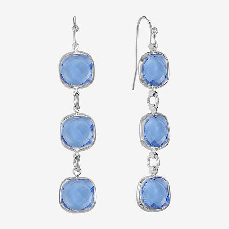 Liz Claiborne Womens Drop Earrings, One Size, Blue