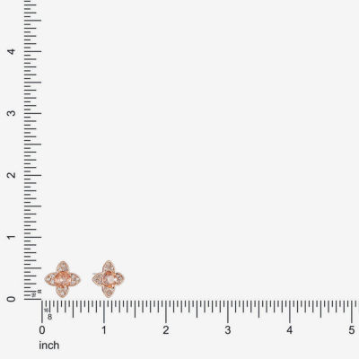 Monet Jewelry Orange 15mm Clover Stud Earrings