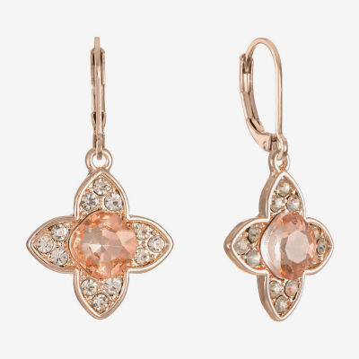 Monet Jewelry Womens Orange Clover Drop Earrings