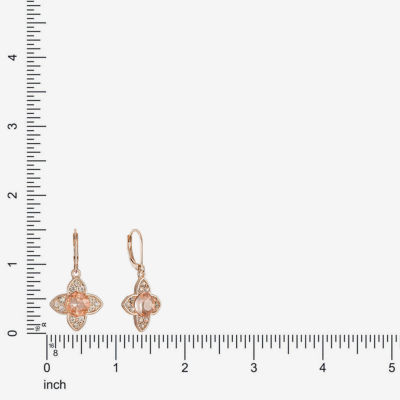 Monet Jewelry Womens Orange Clover Drop Earrings