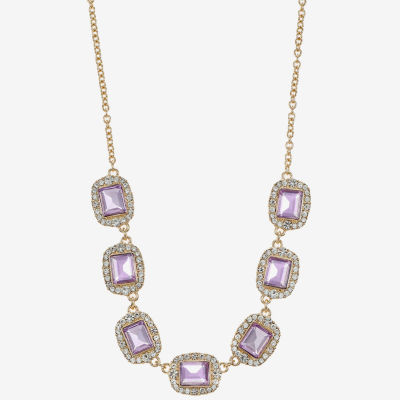 Monet Jewelry Womens Blue 17 Inch Collar Necklace