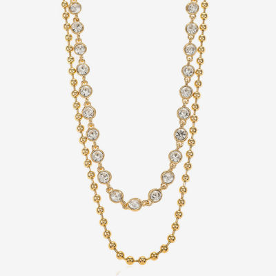 Liz Claiborne Womens Glass 17 Inch Strand Necklace