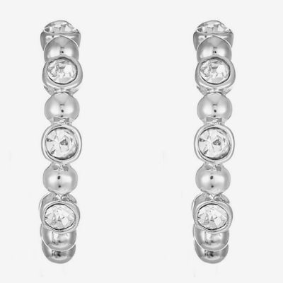 Liz Claiborne Womens Glass 25.4mm Hypoallergenic Hoop Earrings