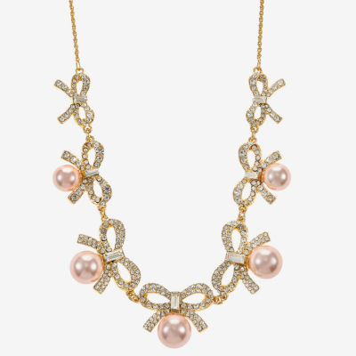 Monet Jewelry Gold Tone Womens 17 Inch Collar Necklace